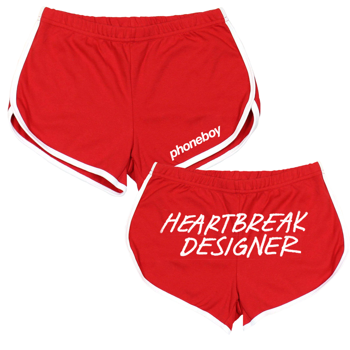 Heartbreak Designer Booty Shorts (Red/White)